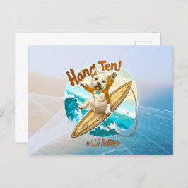 Cartão Postal De Festividades Ondas e desejos