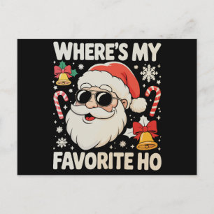 Cartão Postal De Festividades Onde está meu Papai Noel Travesso Favorito de Nata