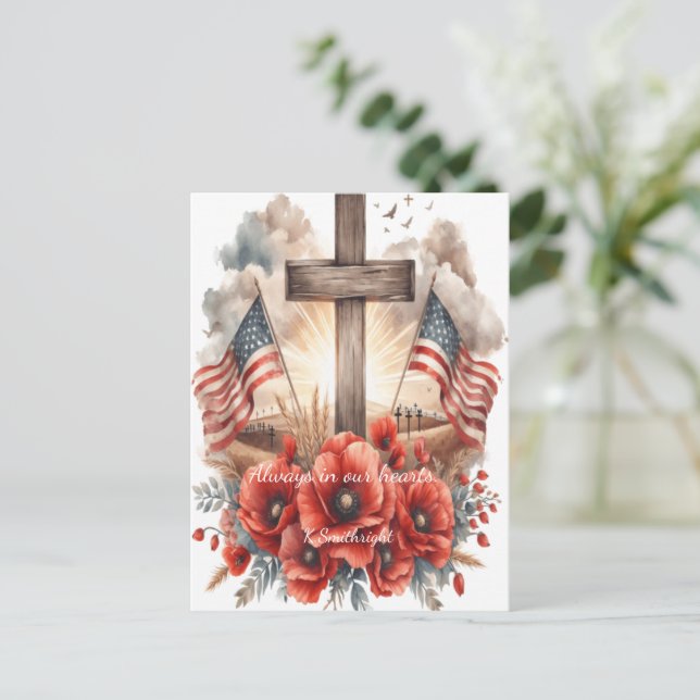 Cartão Postal De Festividades Onde Heróis Dormem a Cor (Em pé/Frente)