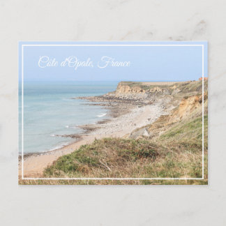 Cartão Postal De Festividades Opal Coast Turquoise Sea and Cliffs