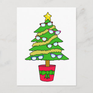Cartão Postal De Festividades Óptico Feliz Humor de Natal