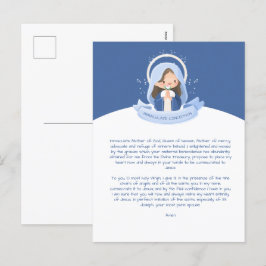 Cartão Postal De Festividades Oração Kawaii Virgem Maria