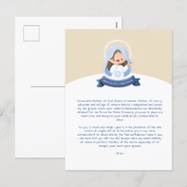 Cartão Postal De Festividades Oração Kawaii Virgem Maria