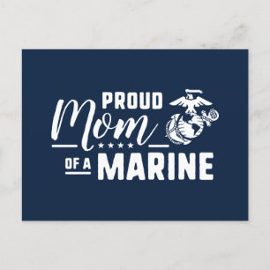 Cartão Postal De Festividades Orgulhosa Mãe de um Marinho