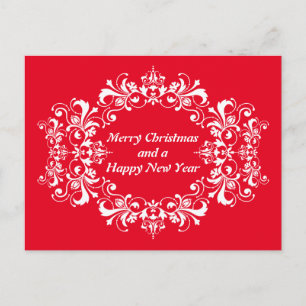 Cartão Postal De Festividades Ornaço Quadro branco + texto e ideias