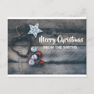 Cartão Postal De Festividades Ornament Personalizado Rustic