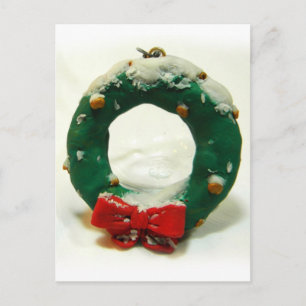 Cartão Postal De Festividades Ornamento de Wreath de Natal