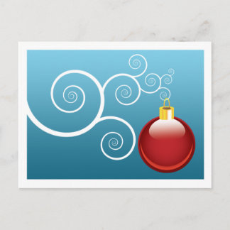 Cartão Postal De Festividades Ornamento elegante de cumprimento da árvore de