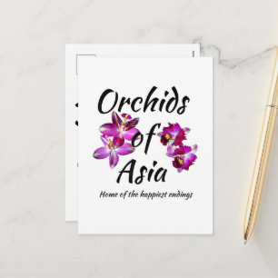 Cartão Postal De Festividades Orquídeas da Ásia