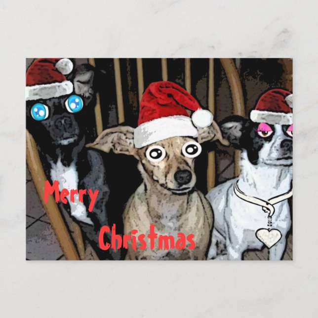 CARTÃO POSTAL DE FESTIVIDADES OS AJUDANTES DO PAPAI NOEL (Frente)