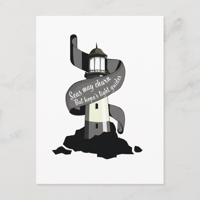 Cartão Postal De Festividades Os mares podem churrascar, mas os guias de luz da  (Frente)