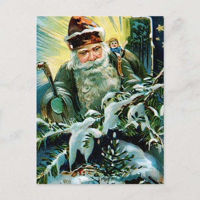 Cartão Postal De Festividades Os melhores desejos do Natal (Frente)