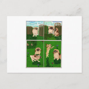 Cartão Postal De Festividades Os Pekingeses