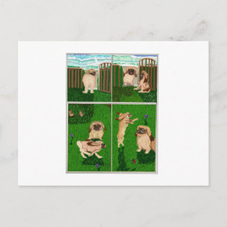 Cartão Postal De Festividades Os Pekingeses