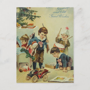 Cartão Postal De Festividades Our Christmas Toys - Edwardian Era