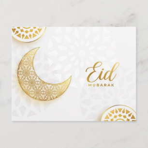 Cartão Postal De Festividades Ouro Eid Mubarak