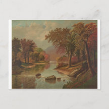 Outono no Wissahickon Litografia 1880