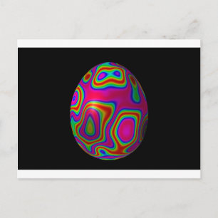 Cartão Postal De Festividades Ovo da páscoa 5 de Psychadelic