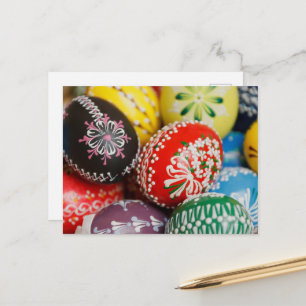 Cartão Postal De Festividades Ovos Coloridos de Páscoa, Felz pascoa, Feriado