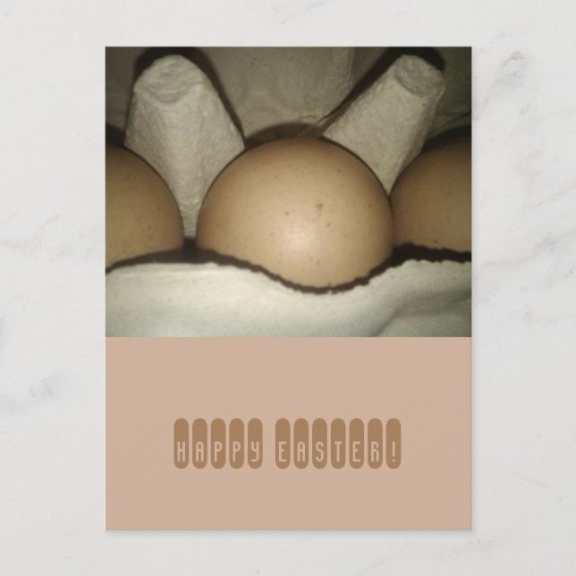 Cartão Postal De Festividades Ovos de felz pascoa na Cartonagem (Frente)