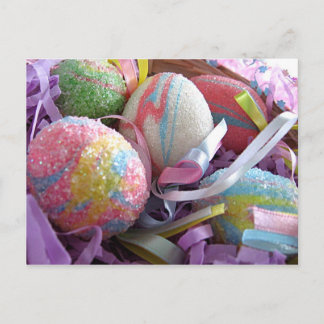 Cartão Postal De Festividades Ovos de Páscoa