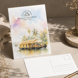 Cartão Postal De Festividades Pacífico Cruzeiro de Casa Flutuante em Kerala Ar