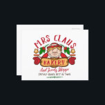 Cartão Postal De Festividades padaria de Santa Claus Christmas do Polo Norte<br><div class="desc">Cartão-postal da padaria de Santa Claus Christmas da padaria do Polo Norte</div>