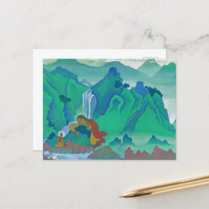 Cartão Postal De Festividades Padma Sambhava por Nicholas Roerich