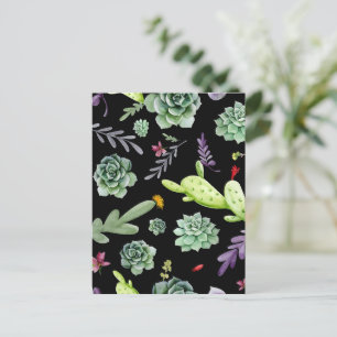 Cartão Postal De Festividades Padrão Cactus 2