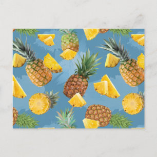 Cartão Postal De Festividades Padrão de Abacaxi 2