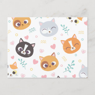 Cartão Postal De Festividades Padrão de Cat