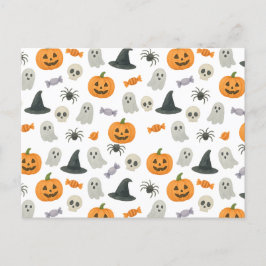 Cartão Postal De Festividades Padrão de Dia das Bruxas