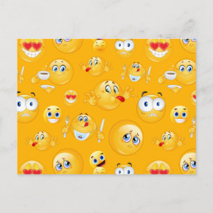 Cartão Postal De Festividades Padrão de Emoji 2