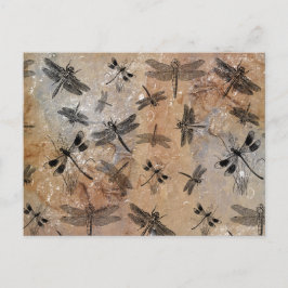 Cartão Postal De Festividades Padrão de Entomologia Desconfortável do Dragonfly 