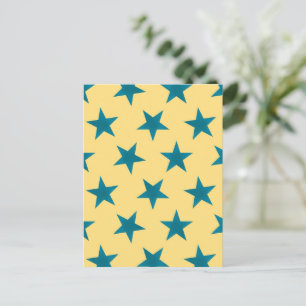 Cartão Postal De Festividades Padrão de Estrelas Douradas 18