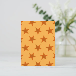Cartão Postal De Festividades Padrão de Estrelas Douradas 2
