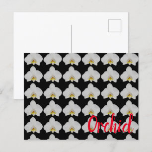 Cartão Postal De Festividades Padrão de flor de orquídea para jardineiros e fl