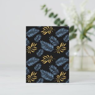 Cartão Postal De Festividades Padrão de Folhas 17