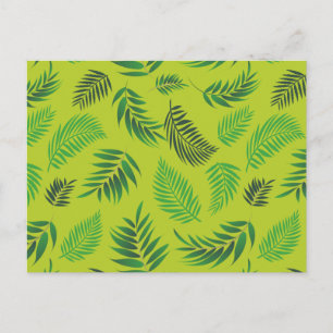Cartão Postal De Festividades Padrão de Folhas Tropicais 12