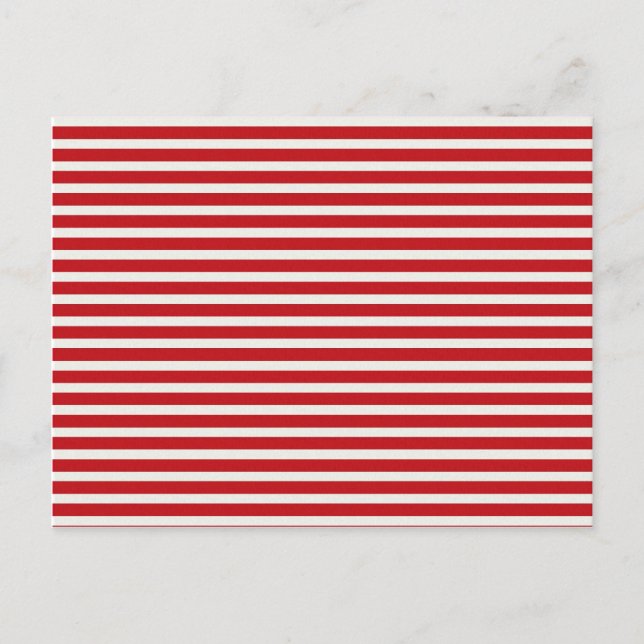 Cartão Postal De Festividades Padrão de Stripes Brancas Náuticas de Natal Divert (Frente)
