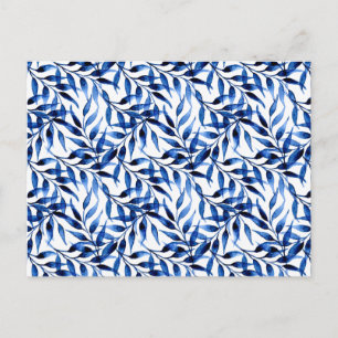 Cartão Postal De Festividades Padrão de Tinta de Aquarela Pintada À Mão