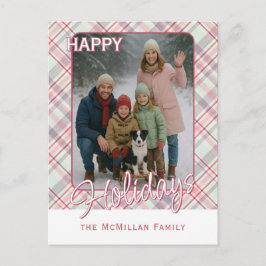 Cartão Postal De Festividades Padrão de Xadrez Russo Clássico Elegante