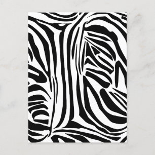 Cartão Postal De Festividades Padrão de zebra