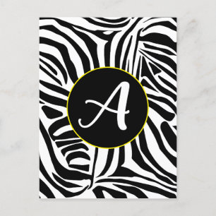 Cartão Postal De Festividades Padrão de Zebra