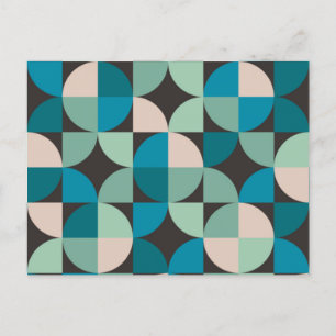 Cartão Postal De Festividades Padrão do Retro Vintage 60's