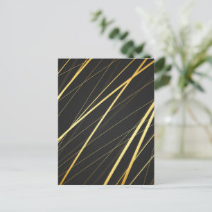 Cartão Postal De Festividades Padrão Dourado 1