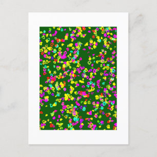 Cartão Postal De Festividades Padrão Floral Colorido abstrato Geométrico