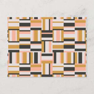 Cartão Postal De Festividades Padrão Geométrico