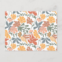 Padrão moderno de Meio século Floral e Aves