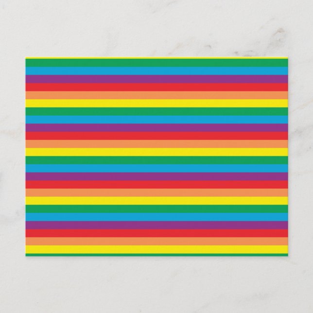 Cartão Postal De Festividades Padrão Simplesmente Arco-Íris (Frente)
